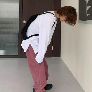 Standing layered long-sleeve t-shirt