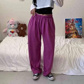 [Fail-proof Fit!/Lower Body Coverage] Vivid Color Long Wide Elastic Waist Training Pants for Autumn (10 Colors)