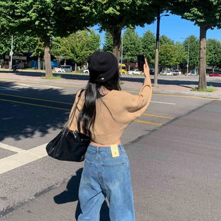 [Autumn ver] Plain Bolero Crop Knit (3 colors)