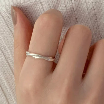 Flat Twist Open Ring