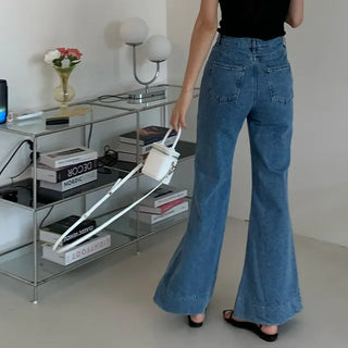 Long Wide Denim Pants