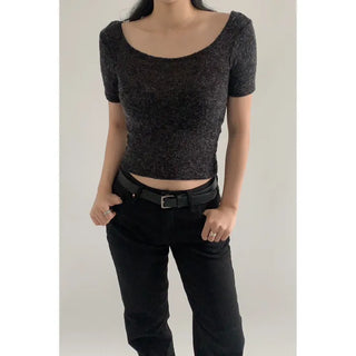 Boucle U-neck Tee