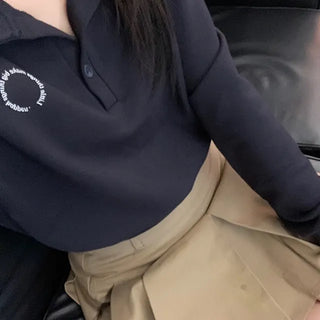 Collared Button Sweatshirt