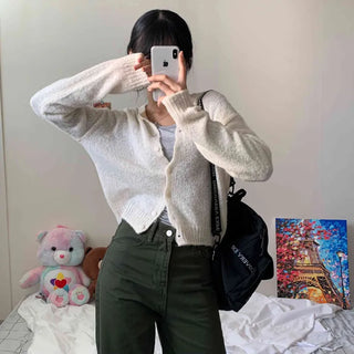 [Delicate Fit] Alpaca Pompon Round Knit Cardigan (6 colors)