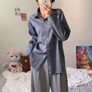 [Fit Guaranteed] Basic Daily Cotton Shirt Blouse (8 colors)