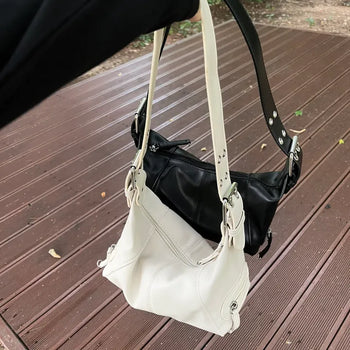 Square Buckle Mini Shoulder Bag (2 colors)