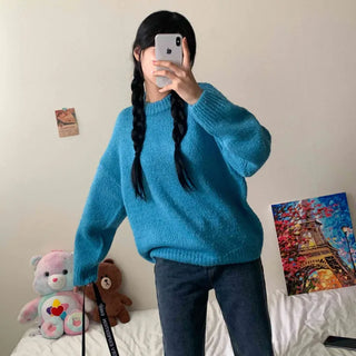 [Until Midwinter/Good Quality] 3G Wool Loose Fit Round Knit (3 colors)