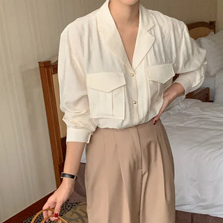 Meko Open Collar Blouse
