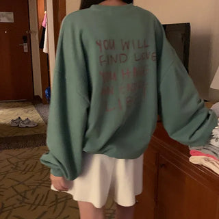 Bro back lettering sweatshirt