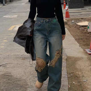 Vintage Washed Slit Pants