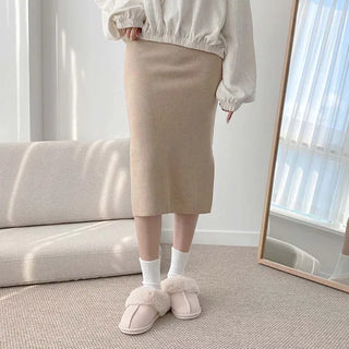 Fur Slippers Fur Indoor Shoes Winter Shoes Fur Shoes Sheepskin Curly Couple Angora Suede Living Room Slippers