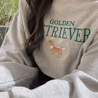 Brett Loose Fit Retriever Embroidered Sweatshirt