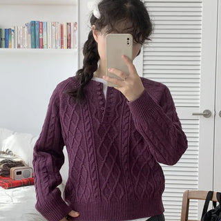 Cherry button knit