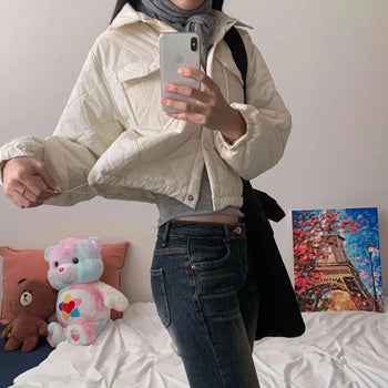 [Two-way/Maximum Warmth!] Quilted Cropped Short Padded Jumper for Winter (2 colors)