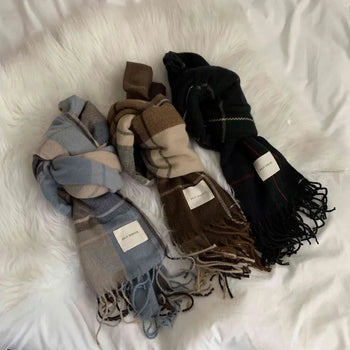 [High Demand] Soft Check Winter Mood Unisex Scarf Muffler (3 colors)