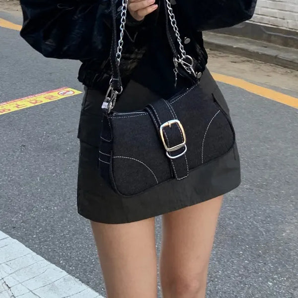 Denim Hobo Bag