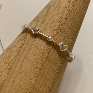 Heart Ball Slim Line Ring
