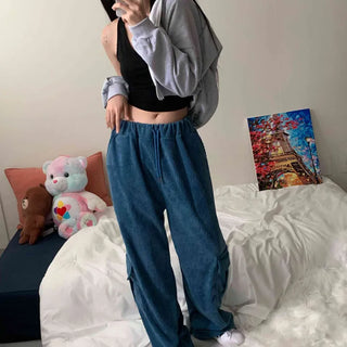 [Two-way ver.] Corduroy Winter Wide Unisex Cargo Jogger Pants (4 colors)