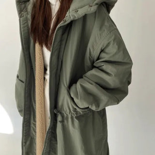 Delhi fleece hooded padded parka