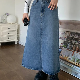 Sando denim long skirt