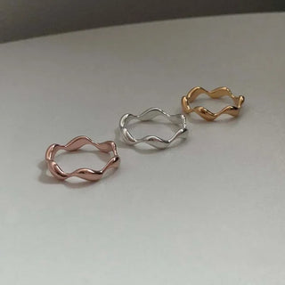Unique Wave Ring (Silver/Rose Gold/Gold)