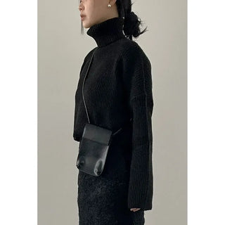 Miz Crop Turtleneck Knit