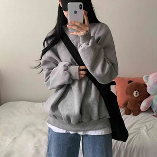 [Double-Fleece/Stunning Colors] Oversized Winter Unisex Daily Sweatshirt (5 Colors)