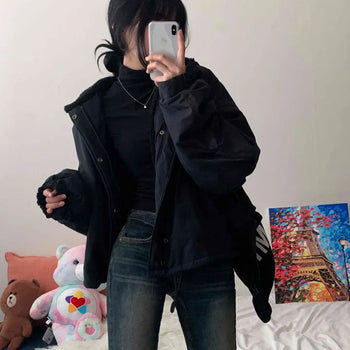 [Fleece-lined/Unisex] Warm and Cozy Winter Short Padded Fleece Field Jacket (3 colors)