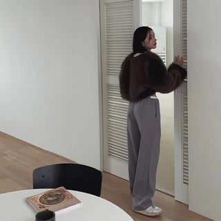Funny Wool Elastic Pants