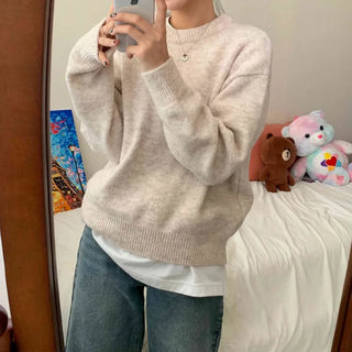 [Is the color real?/Loose Fit] Fluffy Color Mix Round Knit (5 colors)