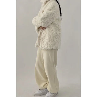 Senia Double-Fleece Jogger Pants