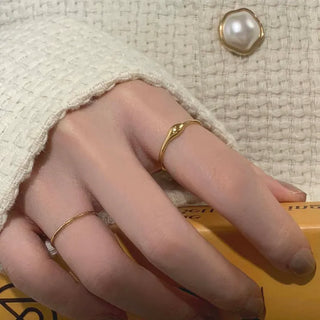 Point Volume Layered Ring (Silver, Rose Gold, Gold)