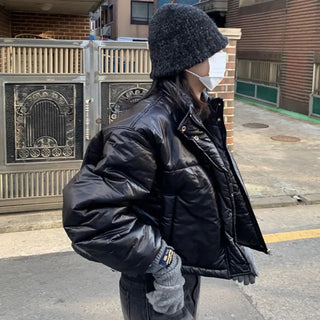 Glossy Short Padded Jacket
