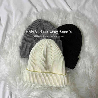 [Celebrity Fit/Fit Guaranteed] Unisex Ribbed Long Beanie (3 colors)