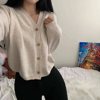 [Is the color for real?] Bible Loose Fit Cashmere Knit Cardigan (7 colors)