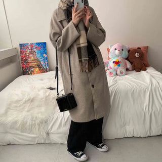 [Department Store Quality] The Fit You Wanted, Basic Collar Neck Simple Collar Neck Long Coat (4 Colors)