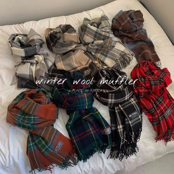 [Unisex] Frinci Check Winter Mood Scarf Muffler (8 colors)