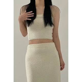 Pique knit bustier in