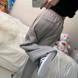 [Fleece-lined version] Side Pintuck Unisex Wide Training Pants (3 colors)
