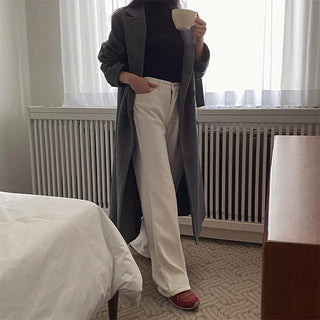 Fleece Corduroy Wide Pants