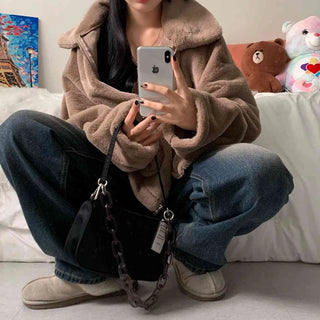 [No Shedding] Soft Mink Unisex Fur Jumper (2 colors)