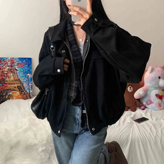 [Perfect for layering!/Oversized] Suede Stitch Unisex Jacket (3 colors)