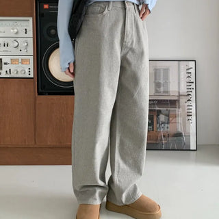 Cationic Peach Brushed Wide Pants