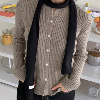 Plain choker fleece scarf