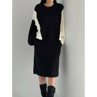Block color scheme knit