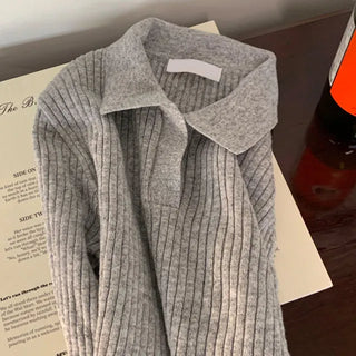 Roise Slim Fit Collared Ribbed Knit