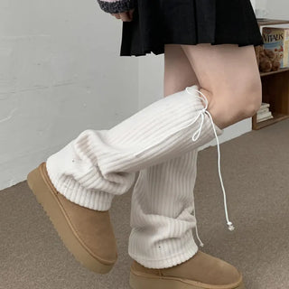 Warm bootcut leg warmers