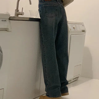 Quarterback Wide Fleece-Lined Denim Pants