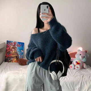 [Lip Neck Ver./Delicate Fit/No Shedding] Pine Needle Loose Color Knit (5 colors)