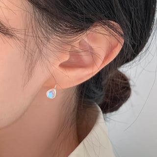 Teardrop Aurora Glass One-Touch Earrings